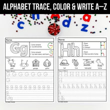 Load image into Gallery viewer, Alphabet Trace, Color &amp; Write A–Z | Handwriting and Sound Practice Worksheets
