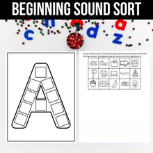 Load image into Gallery viewer, Alphabet Cut and Paste A–Z | Beginning Sound Picture Sort Craft