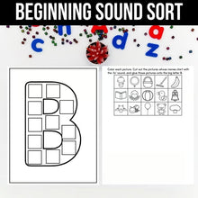 Load image into Gallery viewer, Alphabet Cut and Paste A–Z | Beginning Sound Picture Sort Craft
