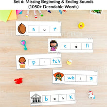 Load image into Gallery viewer, Missing Beginning &amp; Ending Sounds Cards(1050+ Decodable Words)