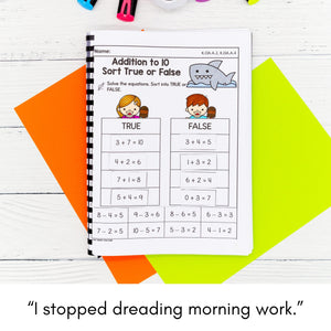 Kindergarten Yearlong Math & Literacy BUNDLE