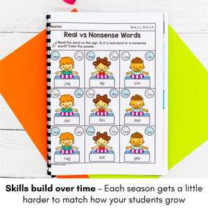 Kindergarten Yearlong Math & Literacy BUNDLE
