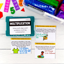 Load image into Gallery viewer, 4th Grade Math Task Cards - CCSS Aligned