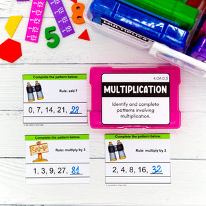 4th Grade Math Task Cards - CCSS Aligned