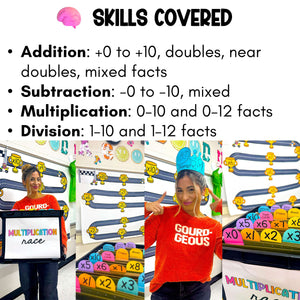 Math Race Kit – Addition, Subtraction, Multiplication, Division