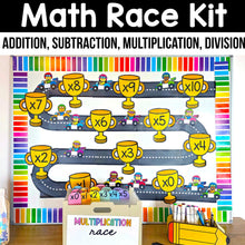 Load image into Gallery viewer, Math Race Kit – Addition, Subtraction, Multiplication, Division