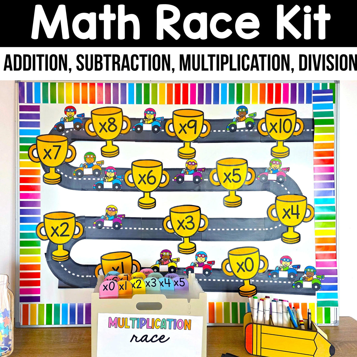 Math Fluency Race Kit – Addition, Subtraction, Multiplication, Divisio ...