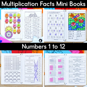 Multiplication + Division Facts Mini Books MEGA BUNDLE Numbers 1 to 12