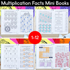 Multiplication + Division Facts Mini Books MEGA BUNDLE Numbers 1 to 12