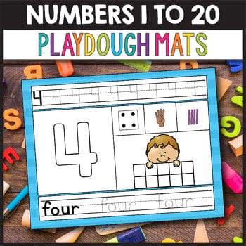 Number Dough Mats 1-20 – My Nerdy Teacher