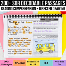 Load image into Gallery viewer, 200+ SOR Reading Comprehension Passages + Directed Drawing | Phonics K-3