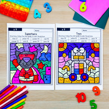 Load image into Gallery viewer, 2,000+ Color by Number Worksheets - Addition, Subtraction, Multiplication, Division - YEAR-LONG BUNDLE