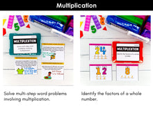 Load image into Gallery viewer, Multiplication - 4th Grade Math Task Cards - CCSS Aligned