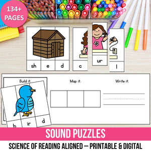 Word Puzzles | Science of Reading Activities Small Group Centers