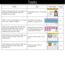 Load image into Gallery viewer, Numbers to 1000 - 2nd Grade Math Task Cards - CCSS Aligned