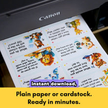 Load image into Gallery viewer, 300 Printable Conversation Starter Cards for Kids - 30 Printable Pages