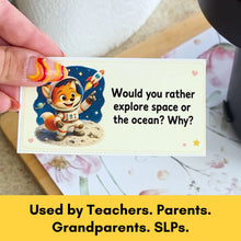 Load image into Gallery viewer, 300 Printable Conversation Starter Cards for Kids - 30 Printable Pages