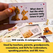 Load image into Gallery viewer, 300 Printable Conversation Starter Cards for Kids - 30 Printable Pages