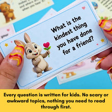 Load image into Gallery viewer, 300 Printable Conversation Starter Cards for Kids - 30 Printable Pages