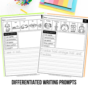 Buy3Get1 FREE B2 - Writing Prompts, Sight Word Fluency, CVC Words, Reading Comprehension