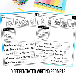 Buy3Get1 FREE B2 - Writing Prompts, Sight Word Fluency, CVC Words, Reading Comprehension