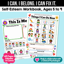 Load image into Gallery viewer, Self-Esteem Workbook K-3 | Confidence &amp; Positive Self-Talk SEL Activities