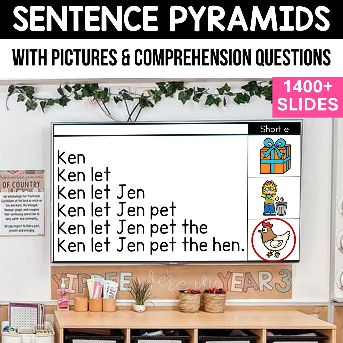 Sentence Pyramids with Pictures & Comprehension Questions - SOR Aligne ...