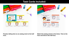 Load image into Gallery viewer, Time Kindergarten Math Task Cards - CCSS Aligned