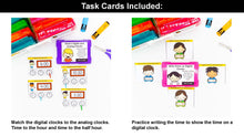 Load image into Gallery viewer, Time Kindergarten Math Task Cards - CCSS Aligned