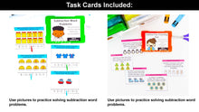 Load image into Gallery viewer, Subtraction Kindergarten Math Task Cards - CCSS Aligned