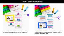 Load image into Gallery viewer, Base Ten Kindergarten Math Task Cards - CCSS Aligned