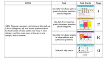Load image into Gallery viewer, Graphing and Data Kindergarten Math Task Cards - CCSS Aligned