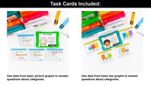 Load image into Gallery viewer, Graphing and Data Kindergarten Math Task Cards - CCSS Aligned