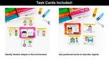 Load image into Gallery viewer, Geometry Kindergarten Math Task Cards - CCSS Aligned