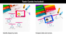 Load image into Gallery viewer, Geometry Kindergarten Math Task Cards - CCSS Aligned