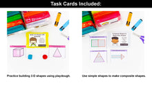Load image into Gallery viewer, Geometry Kindergarten Math Task Cards - CCSS Aligned