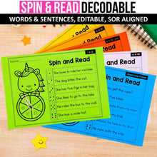 Load image into Gallery viewer, Spin &amp; Read Decodable Words and Sentences MEGA BUNDLE - Science of Reading Aligned - K - 2nd Grade