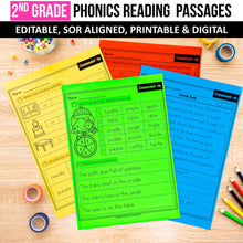 Load image into Gallery viewer, 2nd Grade Phonics Reading Passages with Multisyllabic Words (Editable) - Science of Reading Aligned