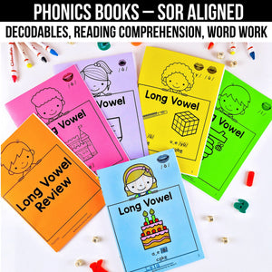 Decodable Readers Books with Word Work - Science of Reading Aligned - K - 2nd Grade