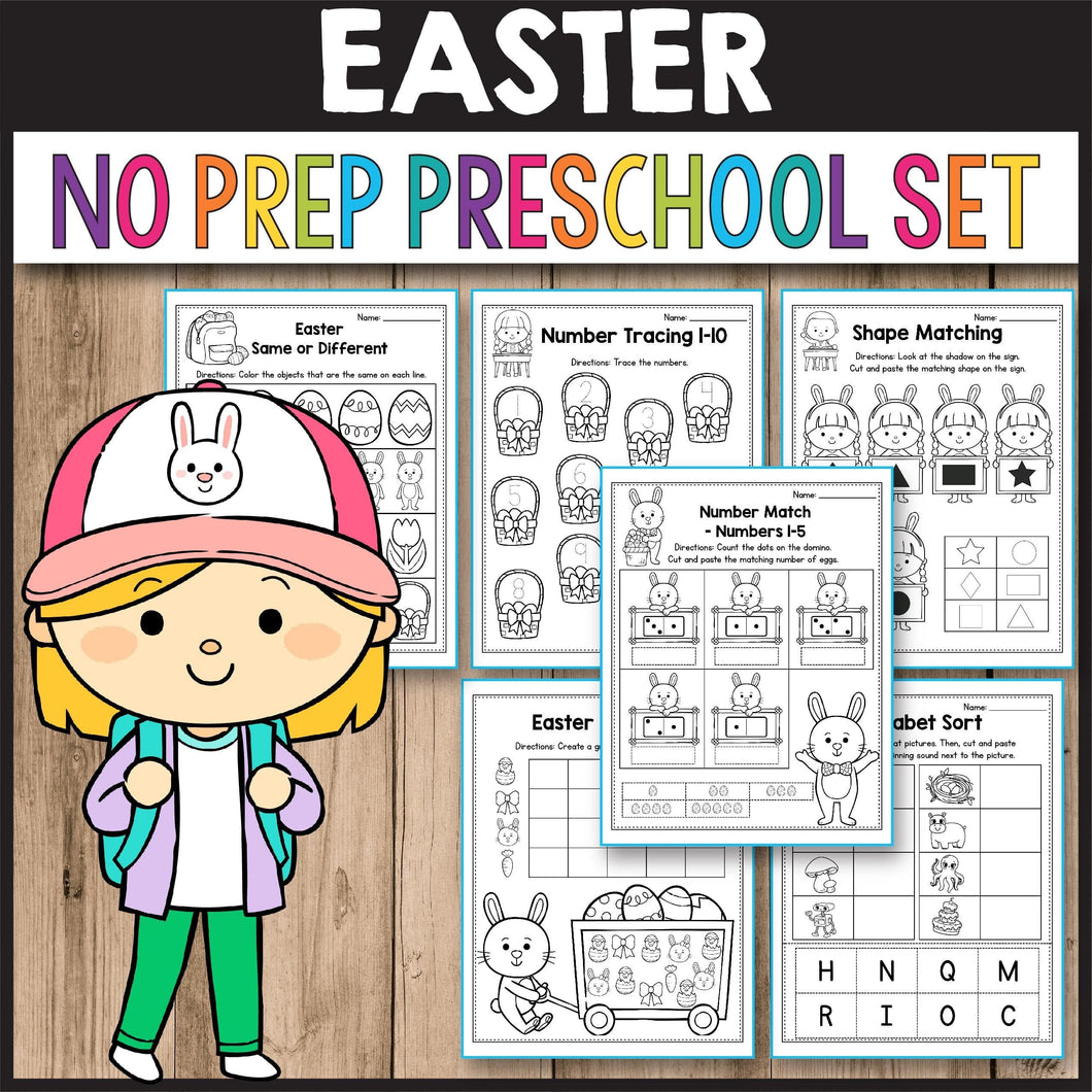 Easter Activities Kindergarten, Spring Math Worksheets Preschool