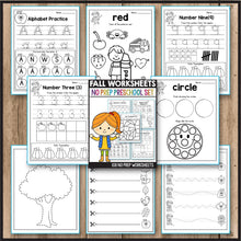 Load image into Gallery viewer, Fall Activities for Preschool, Fall Math Worksheets