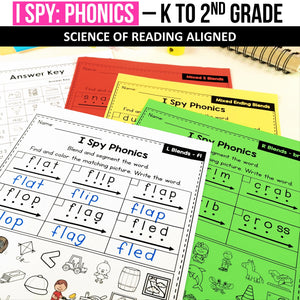 I Spy Phonics MEGA BUNDLE - Science of Reading Aligned - K to 2nd Grade - Digital Download