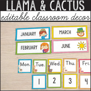 Llama Classroom Decor Bundle INSTANT DOWNLOAD