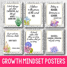 Load image into Gallery viewer, Growth Mindset Posters - Succulent Decor INSTANT DOWNLOAD
