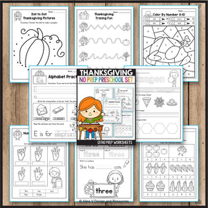 Thanksgiving Activities for Preschool