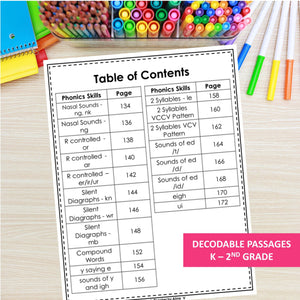 Phonics Reading Intervention Bundle with Decodable Passages - Science of Reading Aligned
