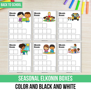 Word Mapping Center with Elkonin Boxes - Year Long Bundle Science of Reading Aligned