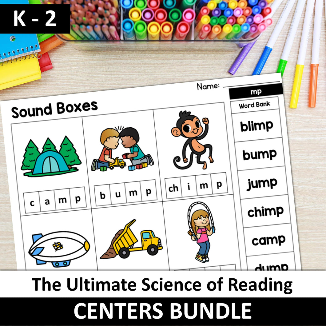 The Ultimate Science of Reading Literacy Centers Mega Bundle just $19 ($200 VALUE)