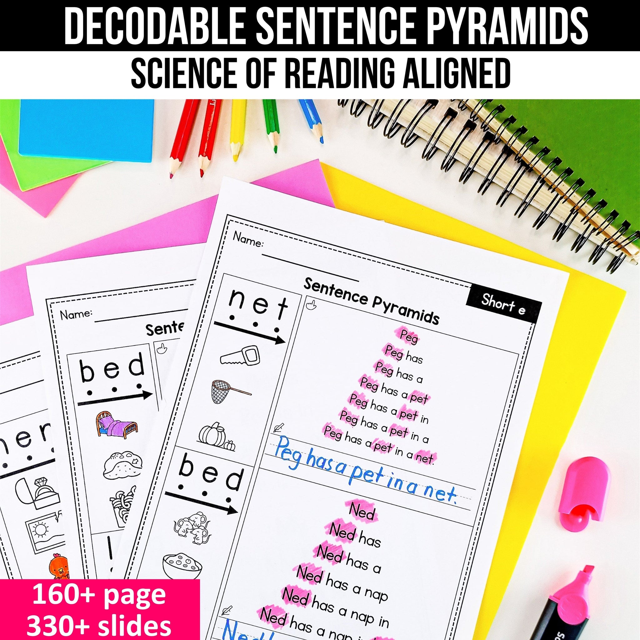 Decodable Sentence Pyramids Bundle - Science Of Reading Aligned - K ...