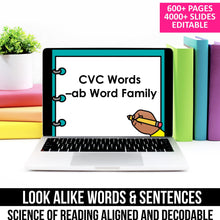 Load image into Gallery viewer, Decodable Look Alike Words and Sentences MEGA BUNDLE (Editable) - K - 2nd Grade
